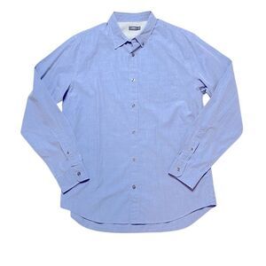 VINCE Long Sleeve Button Down Shirt Chambray Blue Size Large